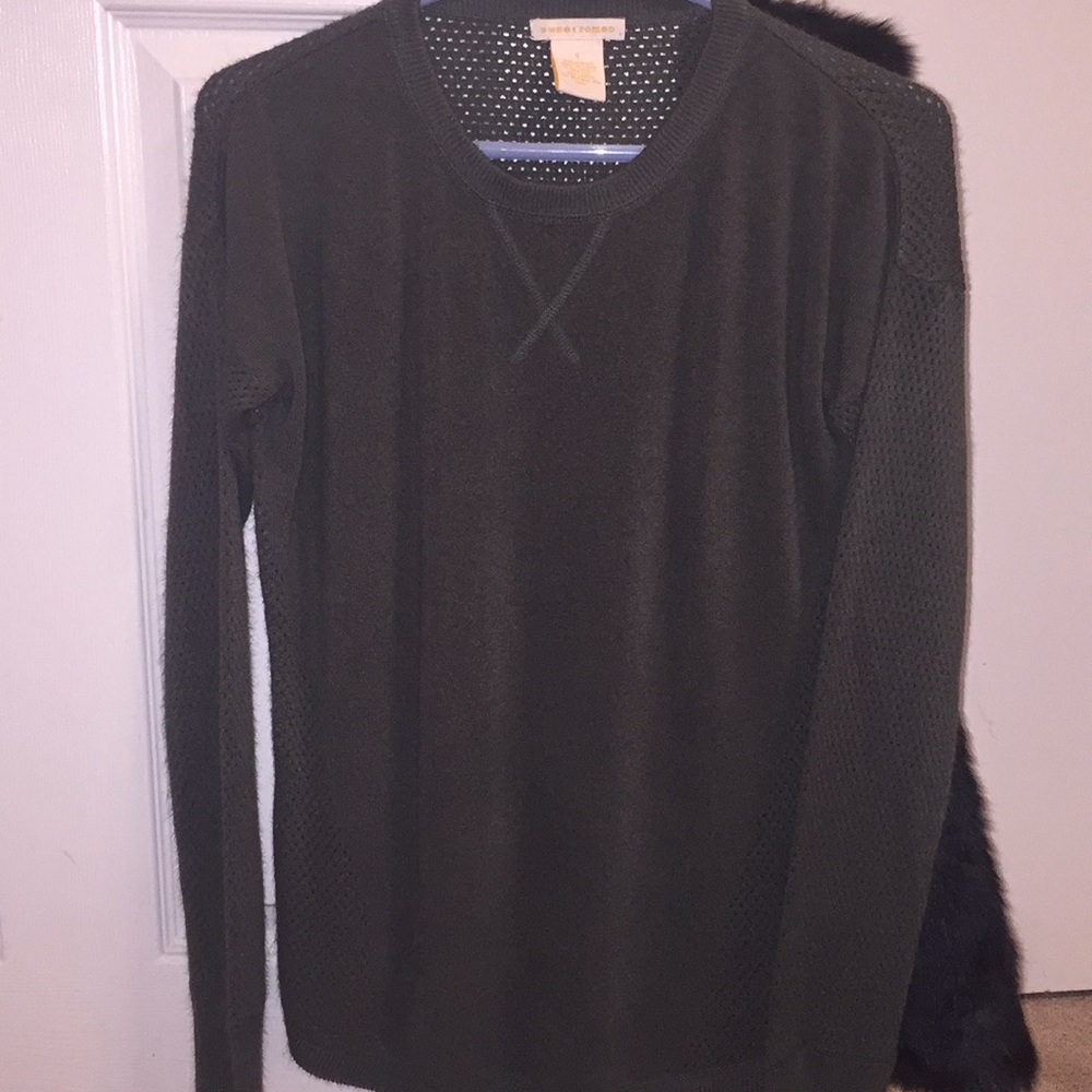 Sweetromeo cool/breathing dark green sweater